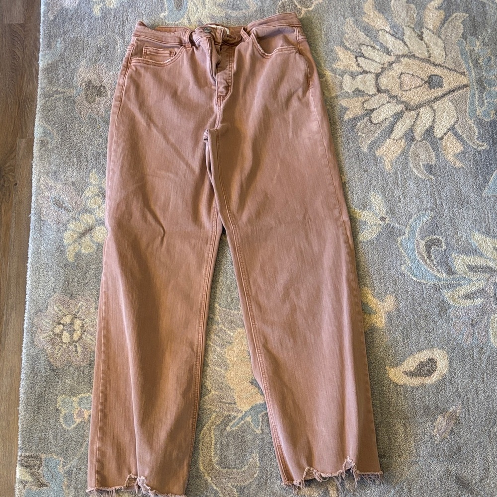 Elegant Mauve Straight Leg Jeans